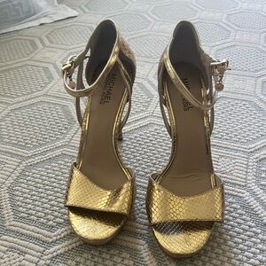 Michael Kors gold heels